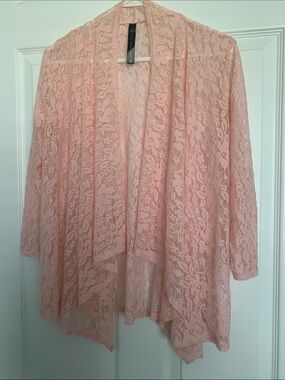 Isabella Rodriguez Pink Lace Cardigan
